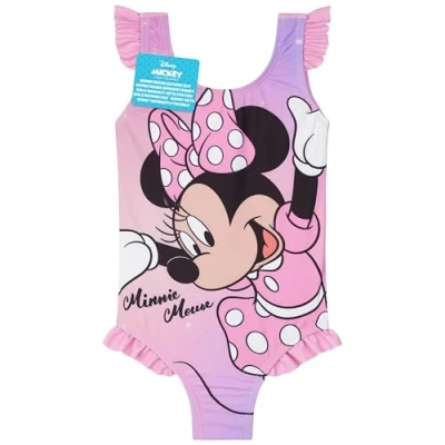 Afbeelding van Get Trend Badpak meisjes zwempak eendelig met comfortabele bandjes badpakken voor peuters om te zwemmen en baden, Roze Minnie Mouse, 3 4 Jaar