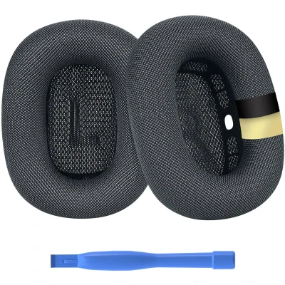 Afbeelding van Vervangende Oorkussens voor AirPods Max Hoofdtelefoon van MMOBIEL Premium Mesh Fabric Koptelefoon met Siliconen Laag Noise Isolation Earpads Middernacht