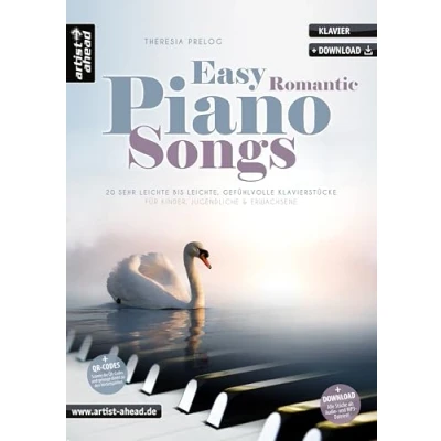 Afbeelding van Easy Romantic Piano Songs: 20 sehr leichte bis leichte, gefühlvolle Klavierstücke für Kinder, Jugendliche &amp; Erwachsene (inkl. Download)