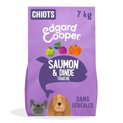 Afbeelding van Edgard &amp; Cooper Puppy Graanvrij Zalm en Kalkoen Hondenvoer 7 kg