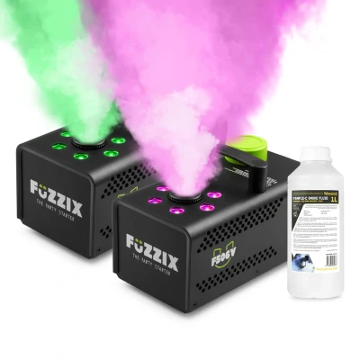 Afbeelding van Fuzzix F506V duoset party rookmachine 6 RBG LED’s Inclusief 1L
