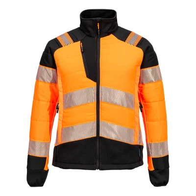 Afbeelding van PW3 Hi Vis Hybride Baffle Jack voor Dames maat L, Orange/Black