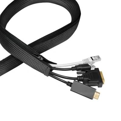 Afbeelding van LogiLink KAB0082 Kabelslang met ritssluiting, Ø 30 mm, kleur: zwart, 5 m