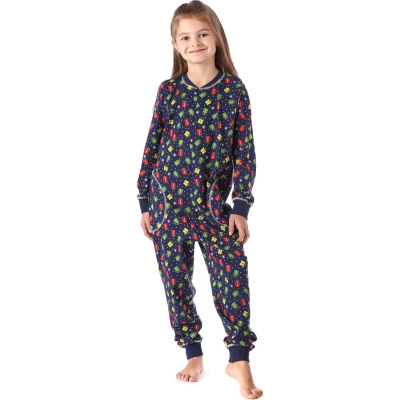 Afbeelding van Merry Style Kinder Pyjama ronde hals lange mouwen broek met zakken Katoen MS MS10 186 PJ Marine Geschenke 110 116