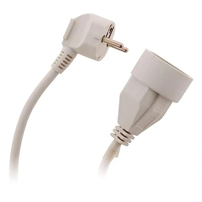 Afbeelding van Verlengkabel, 16 A, 2P+T, HO5VV F 3G1,5 mm², wit, 3 m Zenitech