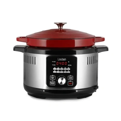 Afbeelding van Lauben OvenSafe® Multicooker 6000RS Multifunctionele pan met 6 liter inhoud, 10 programma&#039;s, gietijzeren emaille geschikt voor fornuis of oven, vaatwasmachinebestendig