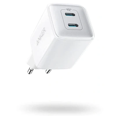 Afbeelding van Anker Nano Pro, 521 oplader, compacte 40 W PIQ 3.0 dual port USB C voeding, compatibel met iPhone 15/14/13/12 serie, iPad Mini, MacBook Air en meer, Arctic