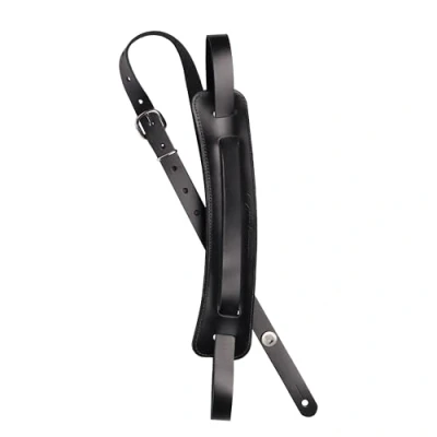 Afbeelding van D&quot;;Addario John Lennon Leather Guitar Strap Black gitaarband