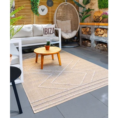 Afbeelding van Boho Buitenkleed Retreat Beige 200x290 Cm