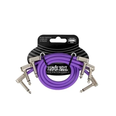 Afbeelding van Ernie Ball Flex Patchkabel 12&quot; Paars 3 Pack