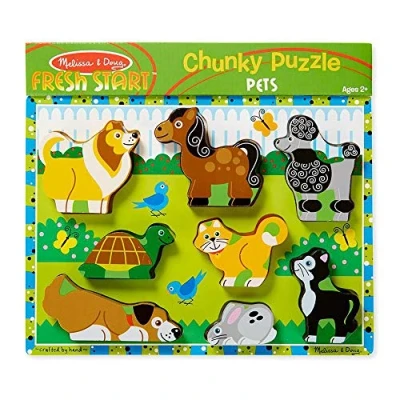 Afbeelding van Melissa &amp; Doug Huisdieren Grove Puzzel Puzzels Houten Speelgoed 2+ Geschenk voor Jongen of Meisje