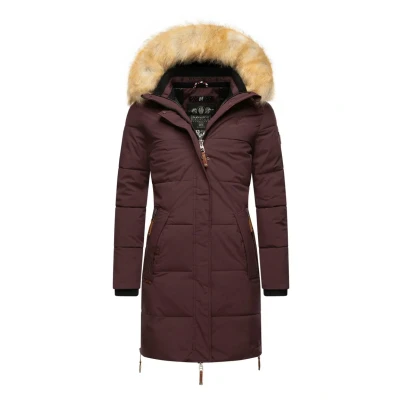 Afbeelding van Navahoo Halina Winterjas, Dames, Maat: XS, Dark red melange