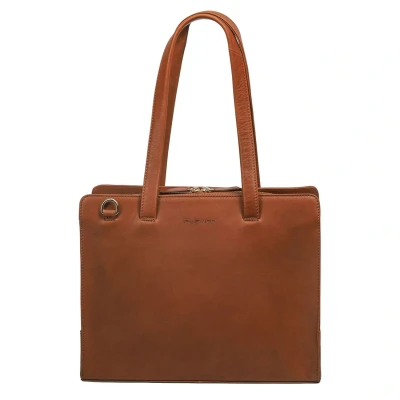 Afbeelding van Plevier Pharos cognac Laptoptas