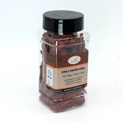 Afbeelding van Tuana Kruiden Chili Peper Heel Strooibus 25 Gram Zonder Zout MP0048