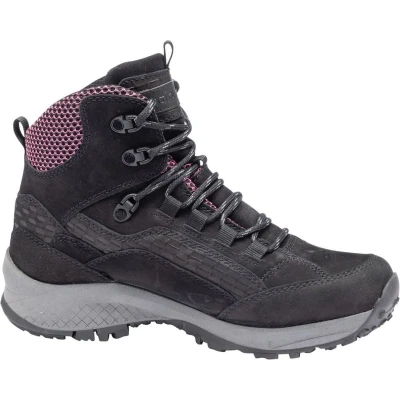 Afbeelding van Waldläufer Veterboots Schwarz fuchsia, Dames, Maat: 37, fuchsia Leer en textiel