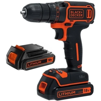 Afbeelding van BLACK+DECKER BDCDC18B QW Accuboormachine 18V incl. lader en 2 accu&#039;s