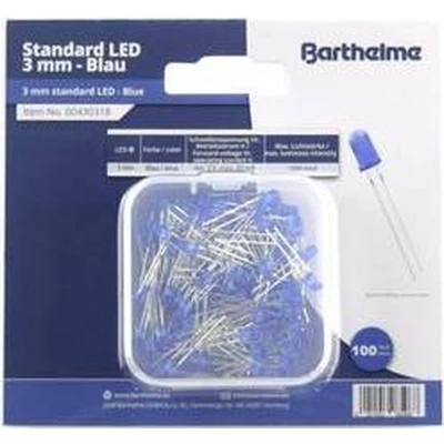 Afbeelding van Barthelme LED assortiment Blauw Rond 3 mm 1500 mcd 30 20 mA V