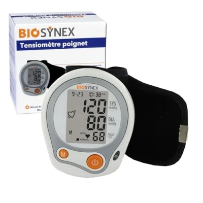 Afbeelding van BioSynex Pols Bloeddrukmeter Met Armband Aritmie Detectie Gemiddelde Metingen Draagbaar Gemak Gezonde Monitoring Technology