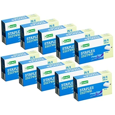 Afbeelding van D.RECT nietjes 26/6 Paperclips verpakking 10.000 stuks 10 x 1000