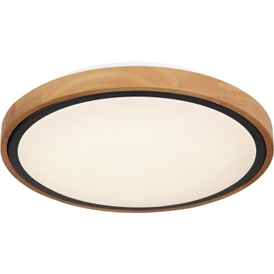 Afbeelding van Globo plafonniere Bruno zwart metaal 30,7 cm ingebouwde LED module 41764 12