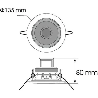 Afbeelding van Omnitronic CS 4S inbouw speaker plafond Zwart