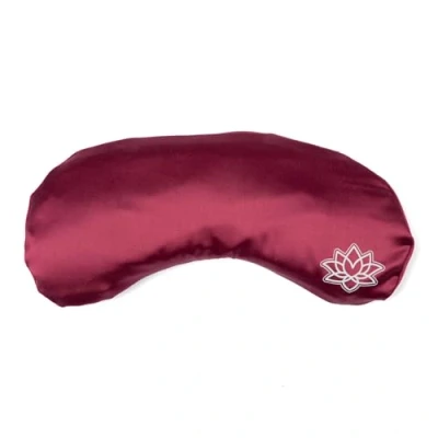 Afbeelding van Bodhi Zacht oogkussen met lavendel lijnzaadvulling, voor yoga, ontspanning en meditatie, van mako satijn of modal, verkrijgbaar in meerdere kleuren (van zijde/donkerrood)