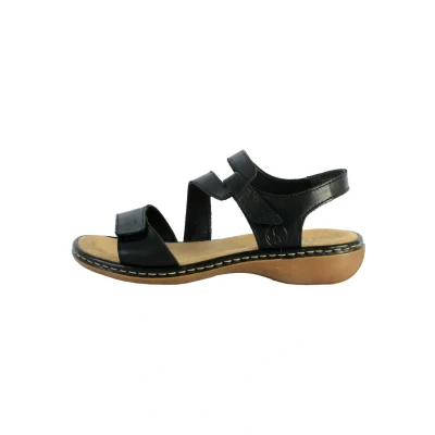 Afbeelding van Rieker Sandalen, Dames, Maat: 39, Noir Leer/ synthetisch