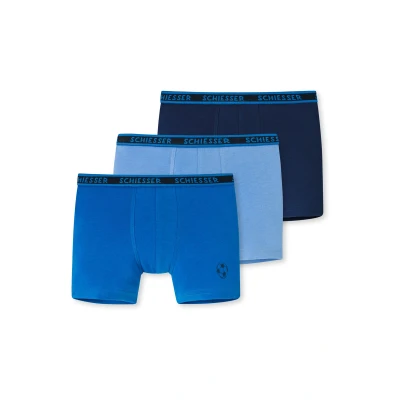 Afbeelding van Schiesser Jungen 3 PACK Unterwäsche Boxershorts 95/5 Organic Bio Baumwolle Größe 92 bis 140