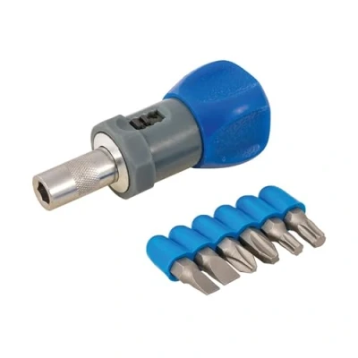 Afbeelding van Silverline 7 delige stubbie ratelschroevendraaier set