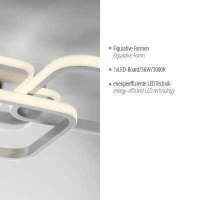 Afbeelding van Just Light 14117 55 SEVENT LED plafondlamp 36 W Zilver
