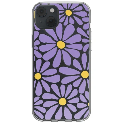 Afbeelding van imoshion hoesje Geschikt voor iPhone 14 Design Tropical Violet Flowers Connect