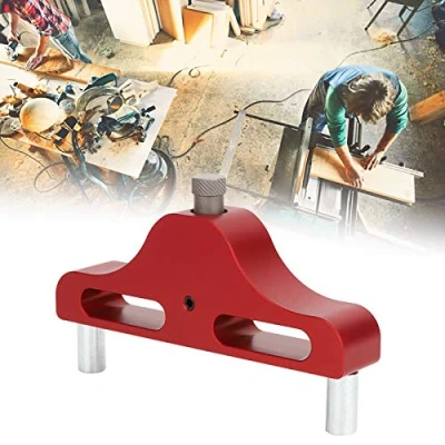 Afbeelding van Center Scriber Marking Tool, 95 MM Aluminium Houtbewerking Markering Finder Tool Wood Scribe Gauge (Rood)