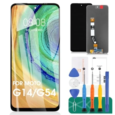 Afbeelding van Voor Motorola Moto G14 Lcd scherm G54 Screen Vervanging PAYF0010IN XT2343 Touch Digitizer Reparatie Kits (zwart, zonder Frame)