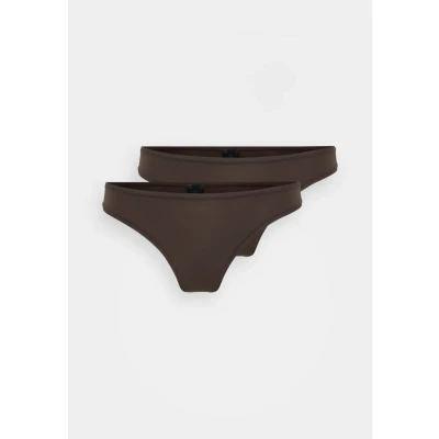 Afbeelding van ONLY Onlpeachy Thong 2 PACK String Seal brown, Dames, Maat: XS, brown