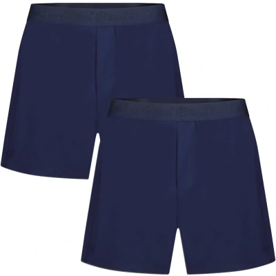 Afbeelding van Bamboo Basics Heren Bamboe Loose Fit Boxershorts Kay (2 pack) Navy Ondergoed Boxershort Lange pijp Maat L