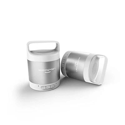 Afbeelding van Xoopar Link Speaker Zilver Mini Bluetooth Ultra Mobiele Luidspreker Zilveren met Karabijnhaak 3W