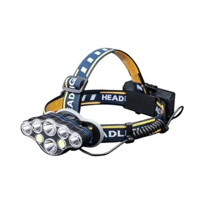 Afbeelding van GRIFEMA GD303 Led hoofdlamp, oplaadbaar, 8 lichtmodi, leds, IPX45 waterdicht en licht, voor nachthardlopen, kamperen, vissen, wandelen
