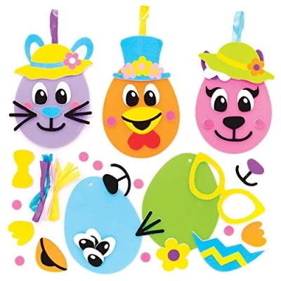 Afbeelding van Baker Ross AT470 Decoratieve knutselsets Grappig paasgezicht knutselset voor kinderen (8 stuks)