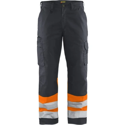 Afbeelding van Blaklader Werkbroek High Vis 1564 1811 Medium Grijs/ Oranje
