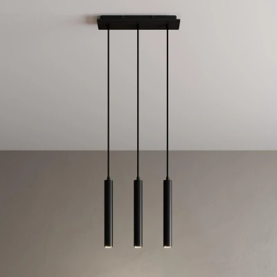 Afbeelding van Arcchio Hanglampen 3lichts aluminium H: 30 cm zwart (RAL 9005) Inclusief lichtbronnen