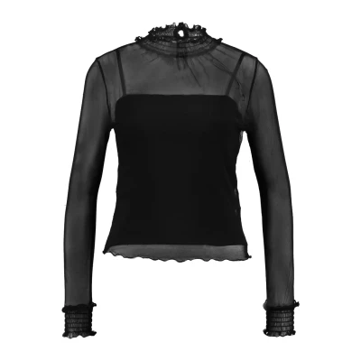 Afbeelding van Urban Classics Ladies Double Layer Longsleeve, Dames, Maat: XS, Black