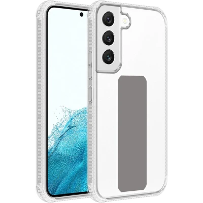 Afbeelding van Cadorabo Hoesje geschikt voor Samsung Galaxy S22 Cover in GRIJS Beschermhoes TPU silicone Case met houder