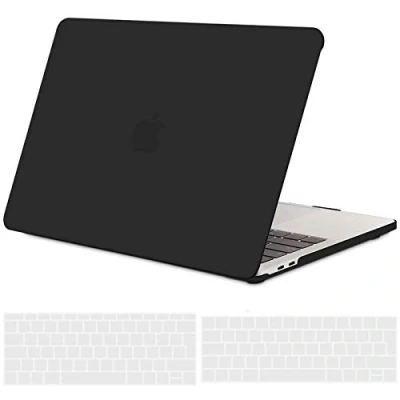Afbeelding van TECOOL Case Hoes voor MacBook PRO 13 inch M2 2022 M1 2021 2020 2016 A2338 A2289 A2159 A1989 A1706 Touch Bar, Slim Plastic Harde Koffer Bescherming Mat Hardcase en EU Toetsenbord Cover, zwart