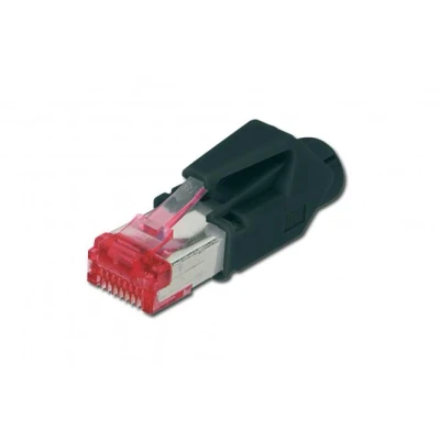 Afbeelding van DIGITUS RJ45 Cat 6 netwerkconnector 1 stuk Hirose TM21 Cat6 crimp connector afgeschermd Voor netwerkkabels, patchkabels, Ethernetkabels 1GBase T 8P8C AWG 27/7 tot 24/6