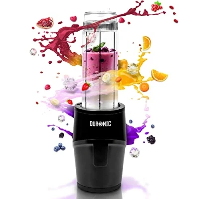 Afbeelding van Duronic BL510 mini blender 570 ml drinkfles elektrische mixer 500W sapcentrifuge roestvrijstalen messen 2 in 1 smoothie maker BPA vrij proteïne fitness babyvoeding hooggeleidingsmixer