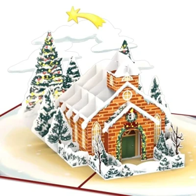 Afbeelding van papercrush® Pop upkaart Kerstmis &quot;Driving Home for Christmas&quot; grappige 3D kerstkaart met auto en kerstboom voor mannen (vriend, papa, echtgenoot), kerstwenskaart