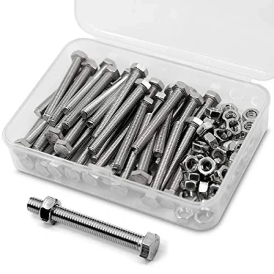 Afbeelding van M5 * 50mm 40 Stuks 304 Roestvrijstalen Zeskantbouten Bouten en Moeren Set, Machineschroeven