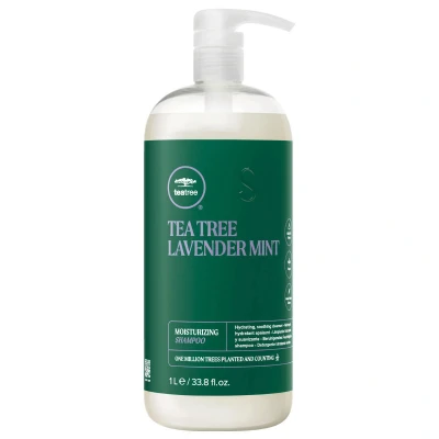 Afbeelding van Paul Mitchell Tea Tree Lavender Mint Moisturizing shampoo vochtinbrengende voor droog, beschadigd haar, weldadige haarwas, 1 l (1 stuk)