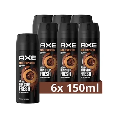Afbeelding van 6x Axe Deodorant Bodyspray Collision Leer en Koekjes 150 ml