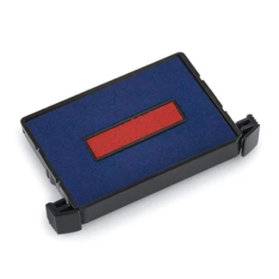 Afbeelding van 3 inktpatronen 6/4750 blauw en rood (blauw voor tekst in het midden de datum) Trodat Printy 4750 stempels, l